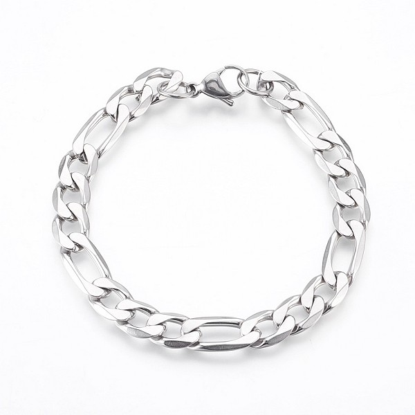 PandaHall 304 Stainless Steel Figaro Chain Bracelets, with Lobster Claw Clasps, Stainless Steel Color, 8-1/8 inch(20.7cm), 8.5mm 304...
PandaHall 304 Stainless Steel Figaro Chain Bracelets, with Lobster Claw Clasps, Stainless Steel Color, 8-1/8 inch(20.7cm), 8.5mm 304...