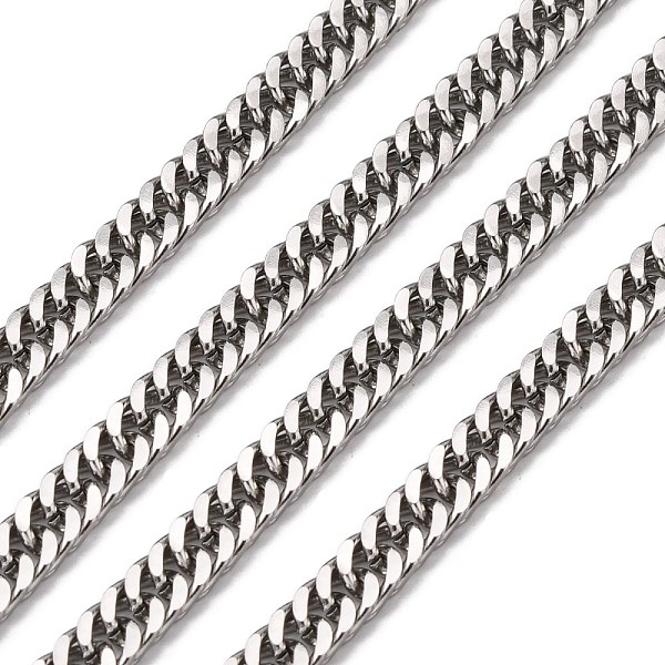 PandaHall Men's Jewelry Making 304 Stainless Steel Double Link Curb Chains, Unwelded, Faceted, Stainless Steel Color, 8x5x1.2mm 304...
PandaHall Men's Jewelry Making 304 Stainless Steel Double Link Curb Chains, Unwelded, Faceted, Stainless Steel Color, 8x5x1.2mm 304...