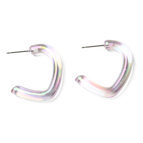 PandaHall Resin C-shape Stud Earrings with 304 Stainless Steel Pins, Colorful, 30x5mm Resin Arch
PandaHall Resin C-shape Stud Earrings with 304 Stainless Steel Pins, Colorful, 30x5mm Resin Arch