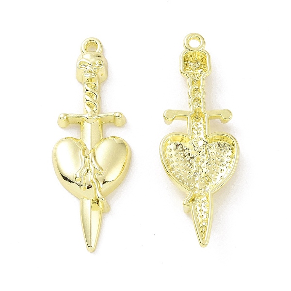 PandaHall Rack Plating Alloy Pendants, Cadmium Free & Lead Free, Skull & Heart & Sword, Light Gold, 44x15x5mm, Hole: 1.8mm Alloy Heart
PandaHall Rack Plating Alloy Pendants, Cadmium Free & Lead Free, Skull & Heart & Sword, Light Gold, 44x15x5mm, Hole: 1.8mm Alloy Heart
