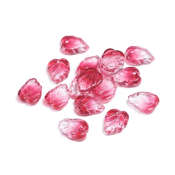 PandaHall Two-Tone Transparent Glass Charms, Leaf, Cerise, 13.5x10.5x3.5mm, Hole: 1.2mm Glass Leaf Red
PandaHall Two-Tone Transparent Glass Charms, Leaf, Cerise, 13.5x10.5x3.5mm, Hole: 1.2mm Glass Leaf Red