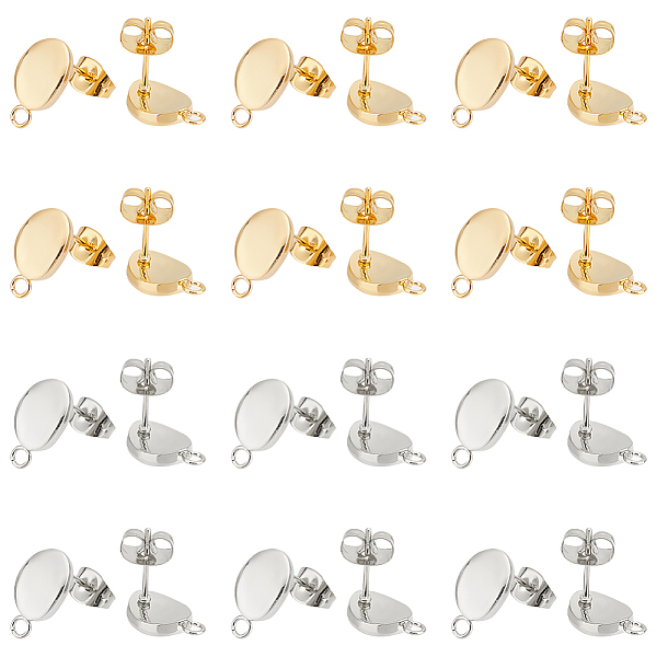 PandaHall UNICRAFTALE 40Pcs 2 Colors 201 Stainless Steel Stud Earring Findings with Ear Nuts 0.7mm Pin Hypoallergenic Oval Earring Post with...
PandaHall UNICRAFTALE 40Pcs 2 Colors 201 Stainless Steel Stud Earring Findings with Ear Nuts 0.7mm Pin Hypoallergenic Oval Earring Post with...