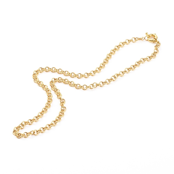 PandaHall 304 Stainless Steel Rolo Chain Necklaces, with Brass Spring Ring Clasps, Golden, 17.72 inch(45cm) 304 Stainless Steel
PandaHall 304 Stainless Steel Rolo Chain Necklaces, with Brass Spring Ring Clasps, Golden, 17.72 inch(45cm) 304 Stainless Steel