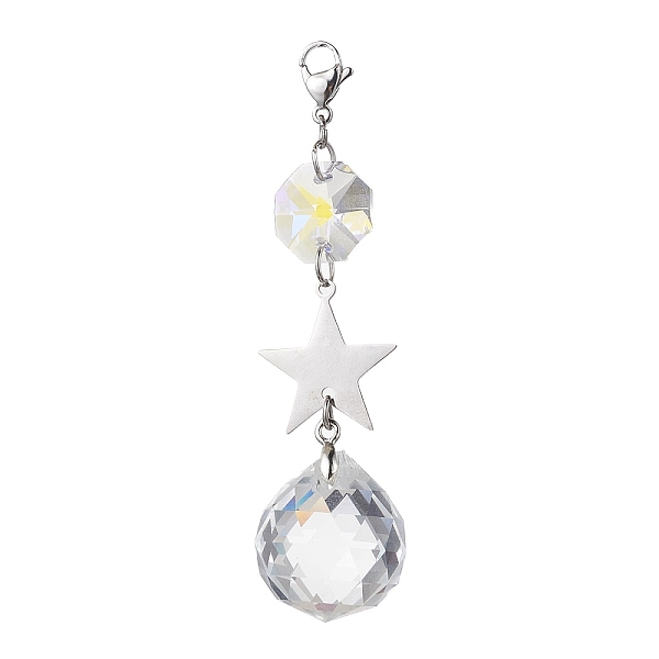 PandaHall Brass Pendant Decoration, Glass Teardrop/Octagon and Lobster Claw Clasps Charm, Platinum, Star, 78mm Glass Star
PandaHall Brass Pendant Decoration, Glass Teardrop/Octagon and Lobster Claw Clasps Charm, Platinum, Star, 78mm Glass Star
