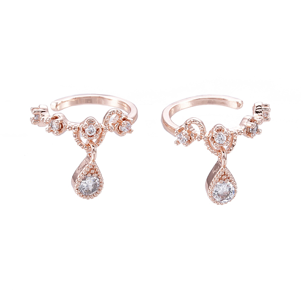 PandaHall Brass Micro Pave Clear Cubic Zirconia Cuff Earrings, Teardrop, Rose Gold, 14x11mm, Inner Diameter: 11.7mm Cubic Zirconia Clear
PandaHall Brass Micro Pave Clear Cubic Zirconia Cuff Earrings, Teardrop, Rose Gold, 14x11mm, Inner Diameter: 11.7mm Cubic Zirconia Clear