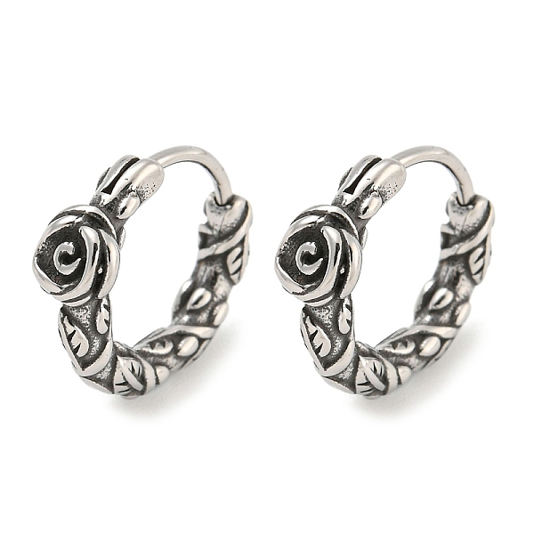 PandaHall 316 Surgical Stainless Steel Hoop Earrings, Antique Silver, Flower, 15x5mm 316 Surgical Stainless Steel Flower
PandaHall 316 Surgical Stainless Steel Hoop Earrings, Antique Silver, Flower, 15x5mm 316 Surgical Stainless Steel Flower
