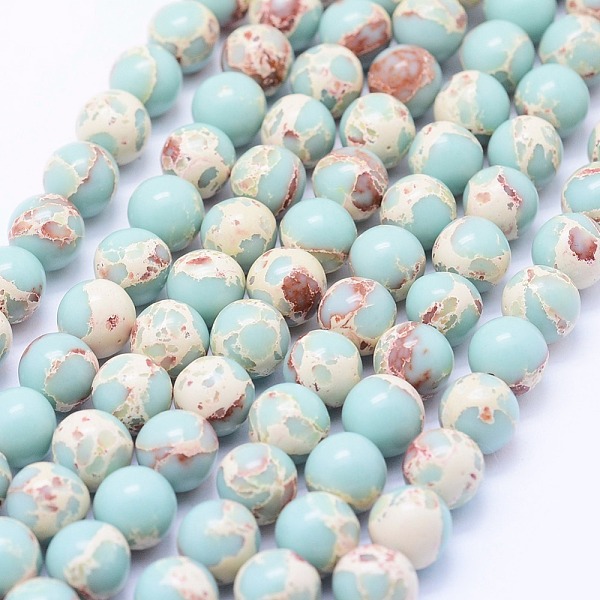 PandaHall Synthetic Imperial Jasper Beads Strands, Round, Aquamarine, 8~8.5mm, Hole: 1mm, about 49pcs/strand, 15.7 inch(40cm) Imperial..., Green
PandaHall Synthetic Imperial Jasper Beads Strands, Round, Aquamarine, 8~8.5mm, Hole: 1mm, about 49pcs/strand, 15.7 inch(40cm) Imperial..., Green