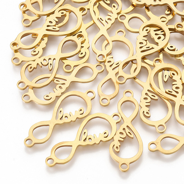 PandaHall 201 Stainless Steel Links connectors, Laser Cut Links, Infinity with Word Love, Golden, 9x25x1mm, Hole: 1.8mm 201 Stainless Steel...
PandaHall 201 Stainless Steel Links connectors, Laser Cut Links, Infinity with Word Love, Golden, 9x25x1mm, Hole: 1.8mm 201 Stainless Steel...