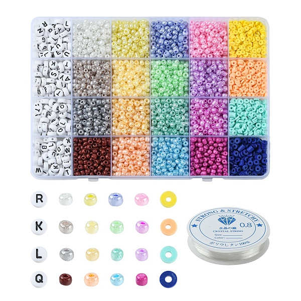 PandaHall DIY Word Bracelet Making Kit, Including Glass Seed & Acrylic Letter & Polymer Clay Disc Beads, Elastic Thread, Mixed Color..., Multicolor
PandaHall DIY Word Bracelet Making Kit, Including Glass Seed & Acrylic Letter & Polymer Clay Disc Beads, Elastic Thread, Mixed Color..., Multicolor