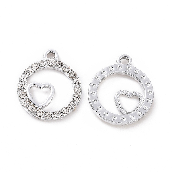 PandaHall Alloy Rhinestone Pendants, Platinum Tone Flat Round with Heart Charms, Crystal, 17.5x14.5x2mm, Hole: 1.6mm Alloy+Rhinestone Flat..., Clear
PandaHall Alloy Rhinestone Pendants, Platinum Tone Flat Round with Heart Charms, Crystal, 17.5x14.5x2mm, Hole: 1.6mm Alloy+Rhinestone Flat..., Clear