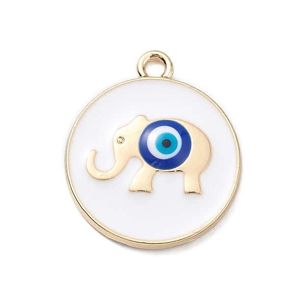 PandaHall Evil Eye Style Alloy Enamel Pandants, Golden, Flat Round Charm, Elephant, 24x21x3mm, Hole: 2mm Alloy+Enamel Elephant
PandaHall Evil Eye Style Alloy Enamel Pandants, Golden, Flat Round Charm, Elephant, 24x21x3mm, Hole: 2mm Alloy+Enamel Elephant
