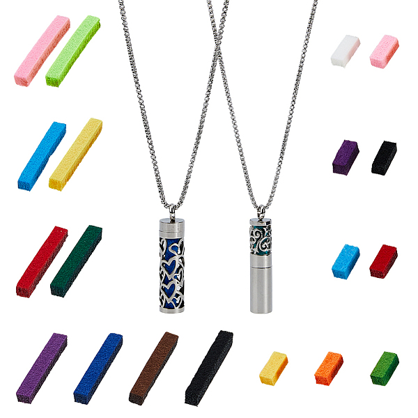 PandaHall SUPERFINDINGS 2 Styles Essential Oil Necklace Diffuser Stainless Steel Oil Pendant with 20Pcs Felt Pads Changeable Perfume Pads...
PandaHall SUPERFINDINGS 2 Styles Essential Oil Necklace Diffuser Stainless Steel Oil Pendant with 20Pcs Felt Pads Changeable Perfume Pads...