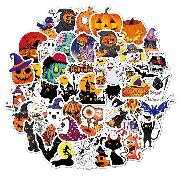 PandaHall Halloween Themed PVC Sticker Labels, Self-adhesive Decals, for Suitcase, Skateboard, Refrigerator, Helmet, Mobile Phone Shell...
PandaHall Halloween Themed PVC Sticker Labels, Self-adhesive Decals, for Suitcase, Skateboard, Refrigerator, Helmet, Mobile Phone Shell...