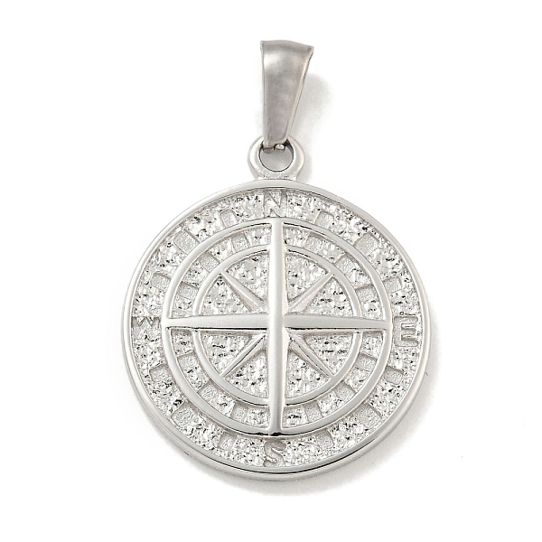 PandaHall 304 Stainless Steel Pendants, Flat Round with Compass Charm, Stainless Steel Color, 25.5x22x3mm, Hole: 7x3.5mm 304 Stainless Steel...
PandaHall 304 Stainless Steel Pendants, Flat Round with Compass Charm, Stainless Steel Color, 25.5x22x3mm, Hole: 7x3.5mm 304 Stainless Steel...