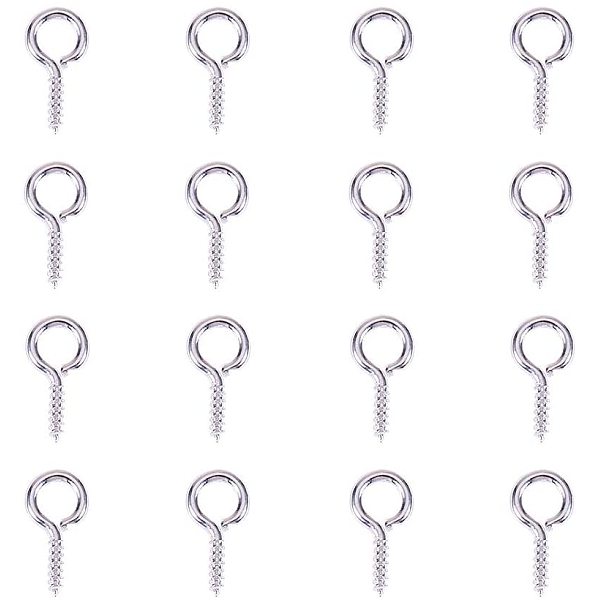 PandaHall Iron Screw Eye Pin Peg Bails, For Half Drilled Beads, Silver, 13x6.5x1.5mm, Hole: 4mm, Pin: 1.5mm Iron
PandaHall Iron Screw Eye Pin Peg Bails, For Half Drilled Beads, Silver, 13x6.5x1.5mm, Hole: 4mm, Pin: 1.5mm Iron