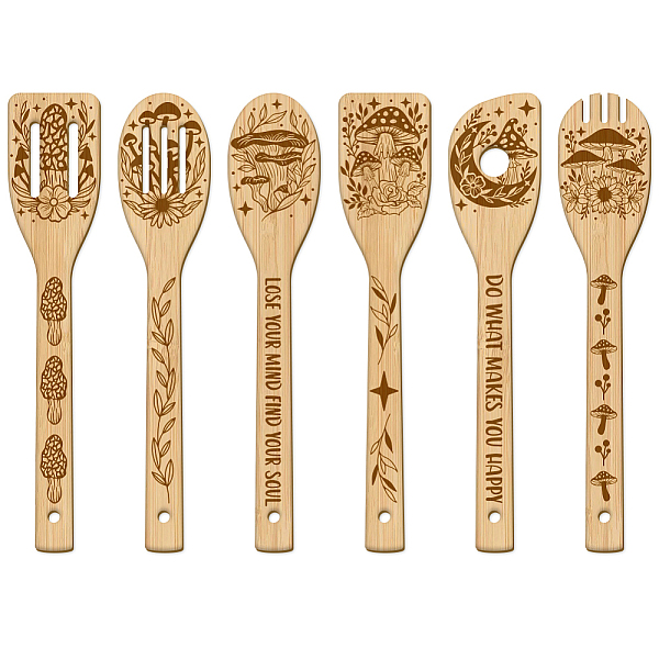 PandaHall GLOBLELAND 6Pcs Mushroom Bamboo Cooking Utensils Wooden Engraved Cooking Spoons Set Carving Kitchen Bamboo Spatula Set Wood..., Orange
PandaHall GLOBLELAND 6Pcs Mushroom Bamboo Cooking Utensils Wooden Engraved Cooking Spoons Set Carving Kitchen Bamboo Spatula Set Wood..., Orange