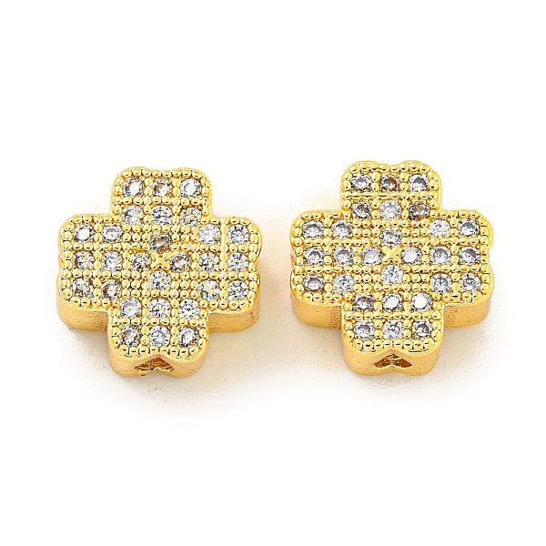 PandaHall Brass Cubic Zirconia Beads, Long-Lasting Plated, Lead Free & Cadmium Free, Clover, Real 18K Gold Plated, 11x11x5mm, Hole: 1.6mm..., Clear
PandaHall Brass Cubic Zirconia Beads, Long-Lasting Plated, Lead Free & Cadmium Free, Clover, Real 18K Gold Plated, 11x11x5mm, Hole: 1.6mm..., Clear