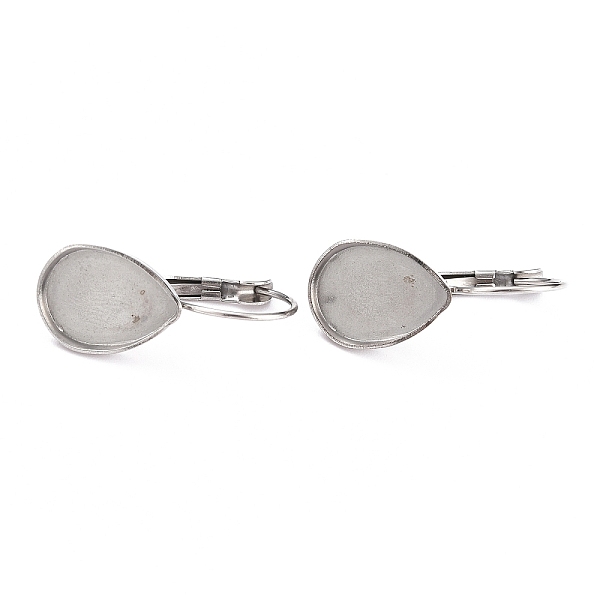 PandaHall 304 Stainless Steel Leverback Earring Settings, with Bumpy Pattern, for Cabochons, with Teardrop, Stainless Steel Color...
PandaHall 304 Stainless Steel Leverback Earring Settings, with Bumpy Pattern, for Cabochons, with Teardrop, Stainless Steel Color...