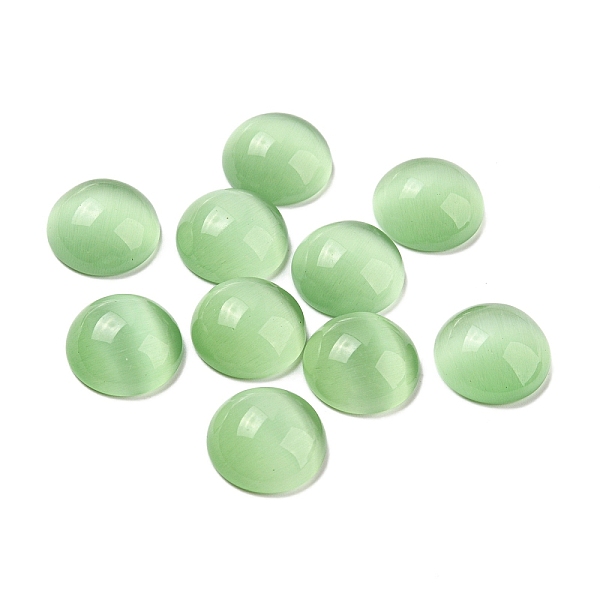 PandaHall Cat Eye Cabochons, Half Round/Dome, Light Green, 14.5x6mm Glass Half Round
PandaHall Cat Eye Cabochons, Half Round/Dome, Light Green, 14.5x6mm Glass Half Round