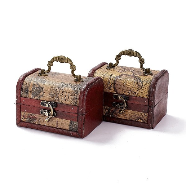 PandaHall Vintage Wooden Jewelry Box, Pu Leather Decorative Treasure Chest Boxes, with Carry Handle and Latch, Rectangle with Map Pattern..., Red
PandaHall Vintage Wooden Jewelry Box, Pu Leather Decorative Treasure Chest Boxes, with Carry Handle and Latch, Rectangle with Map Pattern..., Red