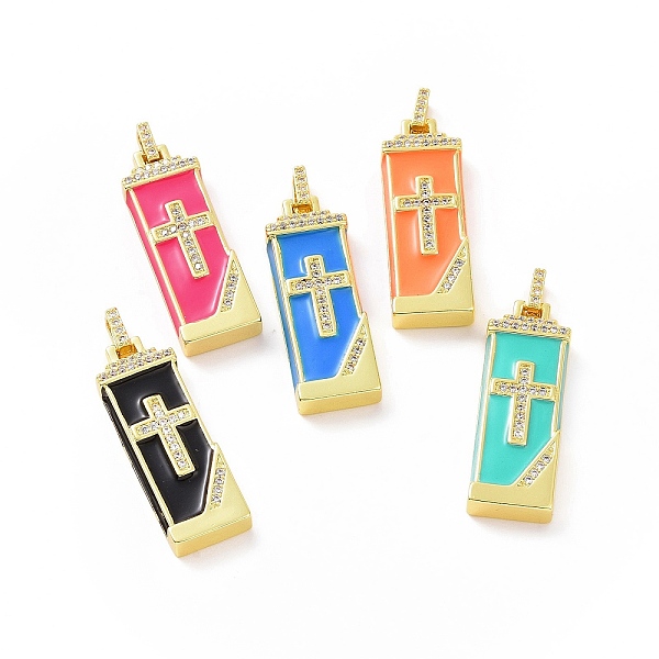 PandaHall Brass Micro Pave Cubic Zirconia Enamel Pendants, Rectangle with Religion Cross Pattern Charm, Golden, Mixed Color, 34.5x12x5mm..., Multicolor
PandaHall Brass Micro Pave Cubic Zirconia Enamel Pendants, Rectangle with Religion Cross Pattern Charm, Golden, Mixed Color, 34.5x12x5mm..., Multicolor