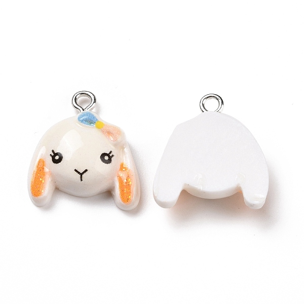 PandaHall Opaque Resin Pendants, with Glitter Powder and Platinum Tone Iron Loops, Animals Charm, Floral White, Rabbit Pattern, 20x17.5x7mm...
PandaHall Opaque Resin Pendants, with Glitter Powder and Platinum Tone Iron Loops, Animals Charm, Floral White, Rabbit Pattern, 20x17.5x7mm...