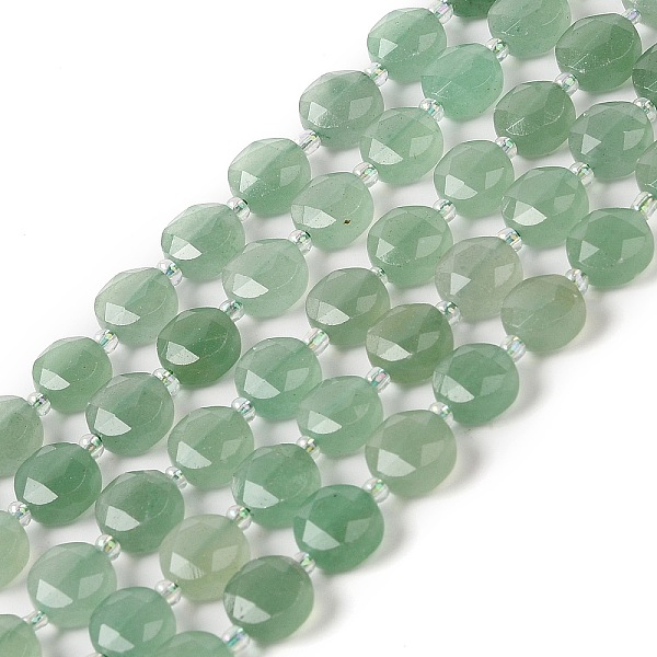 PandaHall Natural Green Aventurine Bead Strands, Faceted, Flat Round, 10~10.5x10.5~11x5.5~6mm, Hole: 1mm, about 29pcs/strand, 14.76 inch...
PandaHall Natural Green Aventurine Bead Strands, Faceted, Flat Round, 10~10.5x10.5~11x5.5~6mm, Hole: 1mm, about 29pcs/strand, 14.76 inch...