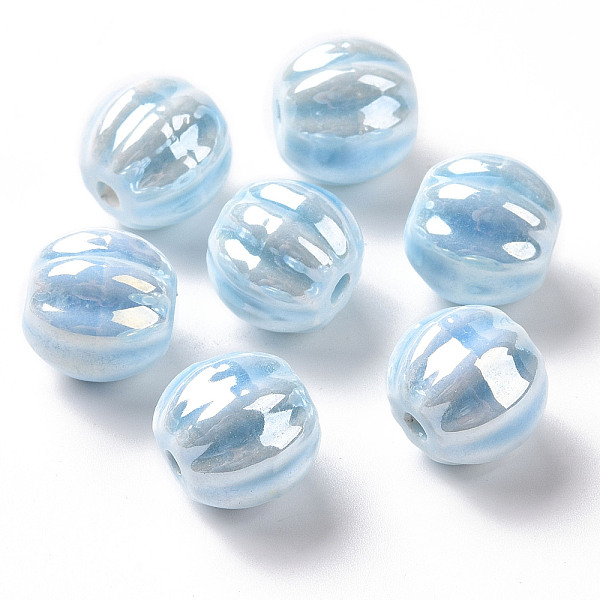 PandaHall Handmade Pearlized Porcelain Beads, Pearlized, Pumpkin, Light Sky Blue, 13x12mm, Hole: 2mm Porcelain Pumpkin
PandaHall Handmade Pearlized Porcelain Beads, Pearlized, Pumpkin, Light Sky Blue, 13x12mm, Hole: 2mm Porcelain Pumpkin