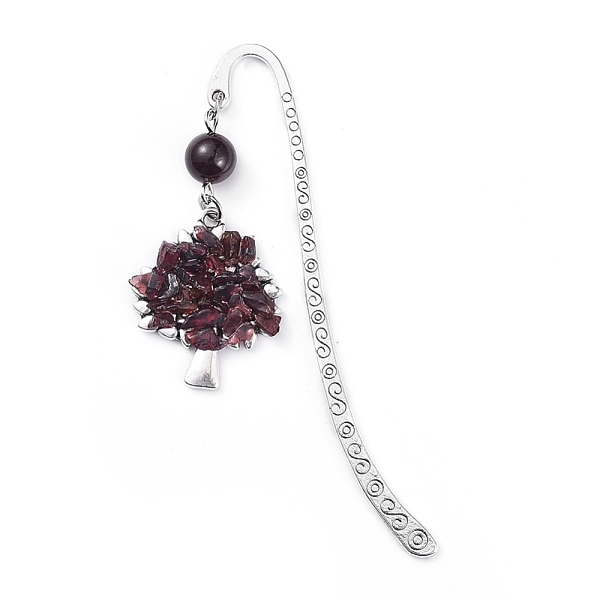 PandaHall Tibetan Style Alloy Bookmarks, with Alloy Pendants and Natural Garnet Beads, Tree, 84mm, Pendant: 28x23.5x6mm Garnet
PandaHall Tibetan Style Alloy Bookmarks, with Alloy Pendants and Natural Garnet Beads, Tree, 84mm, Pendant: 28x23.5x6mm Garnet