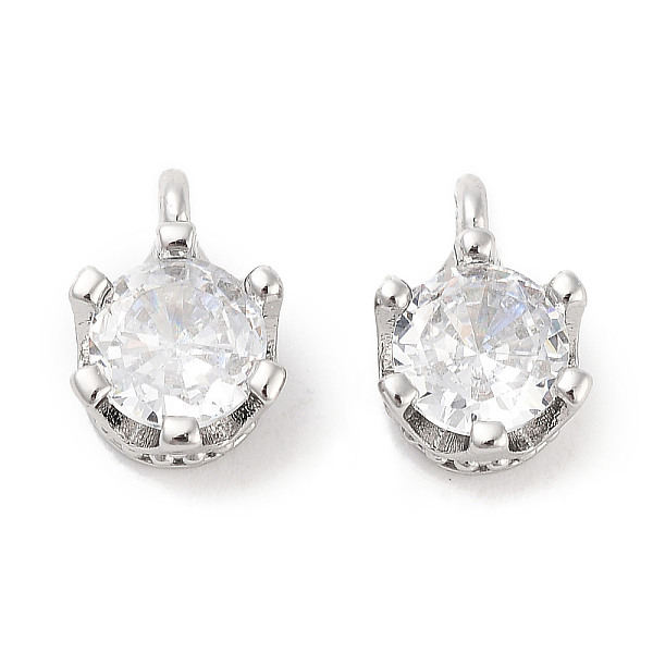 PandaHall Brass Micro Pave Cubic Zirconia Charms, Flat Round, Platinum, Clear, 8x6x4.8mm, Hole: 1.6mm Brass+Cubic Zirconia Flat Round Clear
PandaHall Brass Micro Pave Cubic Zirconia Charms, Flat Round, Platinum, Clear, 8x6x4.8mm, Hole: 1.6mm Brass+Cubic Zirconia Flat Round Clear