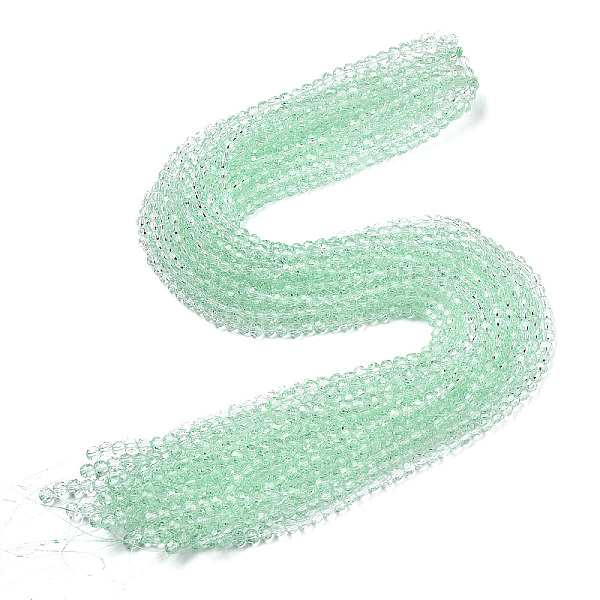 PandaHall Transparent Glass Beads Strands, Segmented Multi-color Beads, Faceted(32 Facets), Round, Aquamarine, 4~4.5mm, Hole: 1mm, about..., Green
PandaHall Transparent Glass Beads Strands, Segmented Multi-color Beads, Faceted(32 Facets), Round, Aquamarine, 4~4.5mm, Hole: 1mm, about..., Green