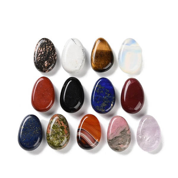 PandaHall Natural & Synthetic Mixed Gemstone Beads, Top Drilled, Flat Oval, Mixed Dyed and Undyed, 30~30.5x19.5~20.5x9~11.5mm, Hole: 2~3.5mm...
PandaHall Natural & Synthetic Mixed Gemstone Beads, Top Drilled, Flat Oval, Mixed Dyed and Undyed, 30~30.5x19.5~20.5x9~11.5mm, Hole: 2~3.5mm...