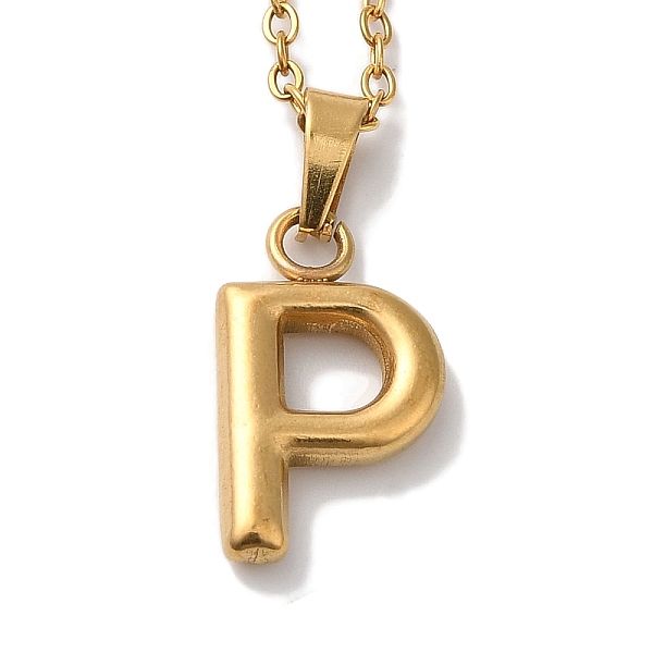 PandaHall Vacuum Plating 201 Stainless Steel Necklaces, Letter, Letter P, 17.80 inch(45.2cm), Pendant: 22x10.2x3mm 201 Stainless Steel...
PandaHall Vacuum Plating 201 Stainless Steel Necklaces, Letter, Letter P, 17.80 inch(45.2cm), Pendant: 22x10.2x3mm 201 Stainless Steel...