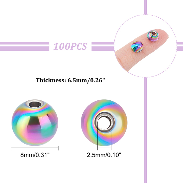 PandaHall UNICRAFTALE sbout 100pcs Rainbow Round Beads 2.5mm Spacer Beads 304 Stainless Steel Rondelle Beads Metal Stopper Beads Metal...
PandaHall UNICRAFTALE sbout 100pcs Rainbow Round Beads 2.5mm Spacer Beads 304 Stainless Steel Rondelle Beads Metal Stopper Beads Metal...