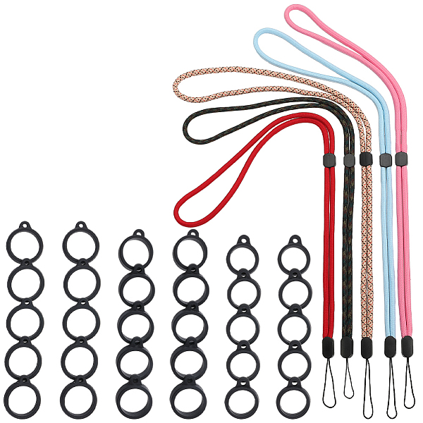 PandaHall GORGECRAFT 65PCS Necklace Lanyard Set Including 60PCS 13/16/18mm Nonslip Rubber Rings Loop 5 Colors Loss-Proof Pendant Lanyard..., Multicolor
PandaHall GORGECRAFT 65PCS Necklace Lanyard Set Including 60PCS 13/16/18mm Nonslip Rubber Rings Loop 5 Colors Loss-Proof Pendant Lanyard..., Multicolor