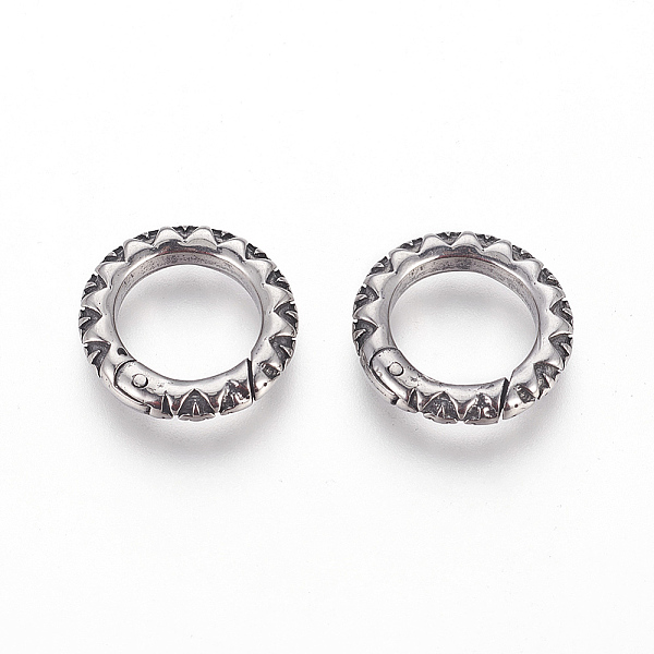 PandaHall 304 Stainless Steel Spring Gate Rings, O Rings, Antique Silver, 18x3.5mm, Inner Diameter: 12mm 304 Stainless Steel
PandaHall 304 Stainless Steel Spring Gate Rings, O Rings, Antique Silver, 18x3.5mm, Inner Diameter: 12mm 304 Stainless Steel