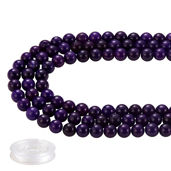 PandaHall DIY Jewelry Bracelet Making Kits, 3 Strands 8mm Dyed Round Natural White Jade Beads and Flat Elastic Thread, Dark Slate Blue, 8mm...
PandaHall DIY Jewelry Bracelet Making Kits, 3 Strands 8mm Dyed Round Natural White Jade Beads and Flat Elastic Thread, Dark Slate Blue, 8mm...