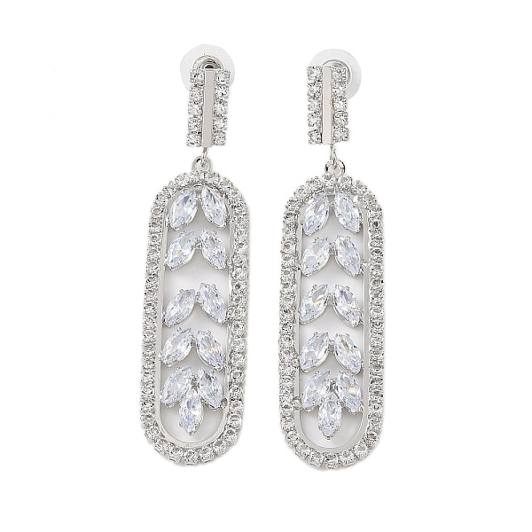 PandaHall Brass Micro Pave Cubic Zirconia Stud Earrings, Oval, Platinum, 76x18.5mm Cubic Zirconia Oval
PandaHall Brass Micro Pave Cubic Zirconia Stud Earrings, Oval, Platinum, 76x18.5mm Cubic Zirconia Oval