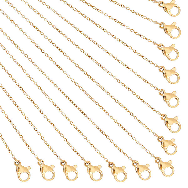 PandaHall 20 Strands 18 inch Stainless Steel Cable Chain Necklaces with Lobster Clasps for Necklace Jewelry Making, Golden Stainless Steel
PandaHall 20 Strands 18 inch Stainless Steel Cable Chain Necklaces with Lobster Clasps for Necklace Jewelry Making, Golden Stainless Steel