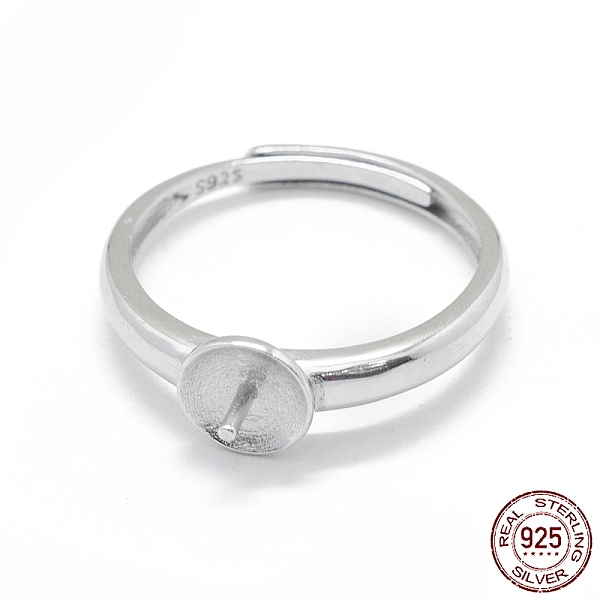PandaHall Adjustable Rhodium Plated 925 Sterling Silver Finger Ring Components, For Half Drilled Beads, Platinum, Size 7, 17mm, Tray: 7mm...
PandaHall Adjustable Rhodium Plated 925 Sterling Silver Finger Ring Components, For Half Drilled Beads, Platinum, Size 7, 17mm, Tray: 7mm...