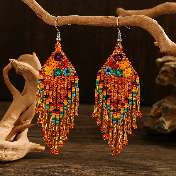 PandaHall Bohemian Style Handmade Earrings with Glass Beads and Tassels, Flower, for Women, Multi Colours Glass Others
PandaHall Bohemian Style Handmade Earrings with Glass Beads and Tassels, Flower, for Women, Multi Colours Glass Others