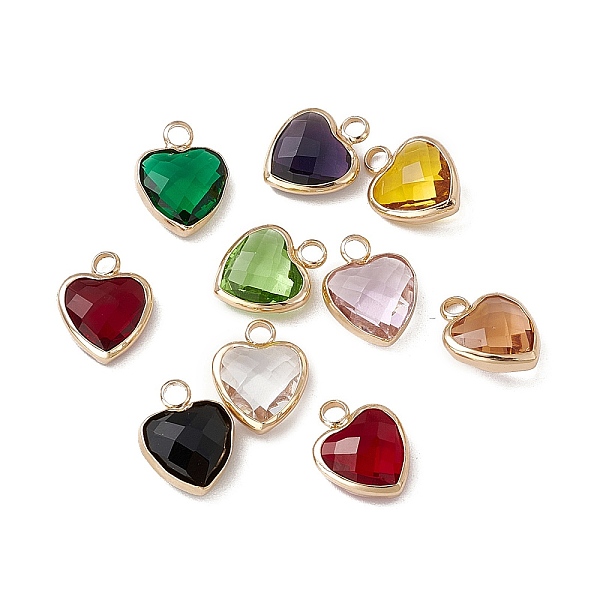 PandaHall Heart K9 Glass Charms, Faceted, with Light Gold Tone Brass Edge, Mixed Color, 13.5x10.5x4.5mm, Hole: 2.2mm K9 Glass Heart..., Multicolor
PandaHall Heart K9 Glass Charms, Faceted, with Light Gold Tone Brass Edge, Mixed Color, 13.5x10.5x4.5mm, Hole: 2.2mm K9 Glass Heart..., Multicolor