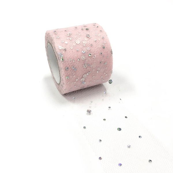 PandaHall Glitter Sequin Deco Mesh Ribbons, Tulle Fabric, Tulle Roll Spool Fabric For Skirt Making, Misty Rose, 2 inch(5cm), about..., Red
PandaHall Glitter Sequin Deco Mesh Ribbons, Tulle Fabric, Tulle Roll Spool Fabric For Skirt Making, Misty Rose, 2 inch(5cm), about..., Red