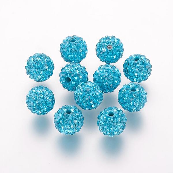PandaHall Polymer Clay Rhinestone Beads, Grade A, Round, Pave Disco Ball Beads, Blue Zircon, 8x7.5mm, Hole: 1mm Polymer Clay+Glass..., Cyan
PandaHall Polymer Clay Rhinestone Beads, Grade A, Round, Pave Disco Ball Beads, Blue Zircon, 8x7.5mm, Hole: 1mm Polymer Clay+Glass..., Cyan