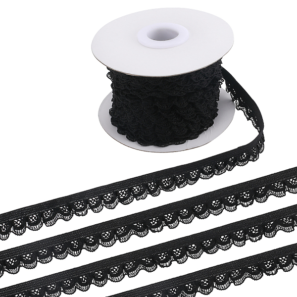 PandaHall 10 Yards Polyester Elastic Lace Trim, Single Edged Flower Trimming, for Clothes Sewing, Black, 1/2 inch(12mm), about 10.00 Yards...
PandaHall 10 Yards Polyester Elastic Lace Trim, Single Edged Flower Trimming, for Clothes Sewing, Black, 1/2 inch(12mm), about 10.00 Yards...