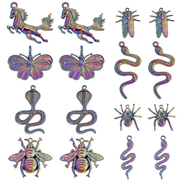 PandaHall 16Pcs 8 Style Plated Alloy Big Pendants, Cadmium Free & Lead Free, Snake Shape, Rainbow Color, 2pcs/style Alloy Mixed Shapes
PandaHall 16Pcs 8 Style Plated Alloy Big Pendants, Cadmium Free & Lead Free, Snake Shape, Rainbow Color, 2pcs/style Alloy Mixed Shapes