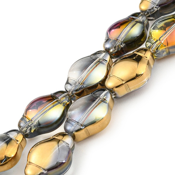 PandaHall Electroplate Transparent Glass Beads Strands, Half Rainbow Plated, Lantern, Golden Plated, 12.5x9x5.5mm, Hole: 1mm, about..., Gold
PandaHall Electroplate Transparent Glass Beads Strands, Half Rainbow Plated, Lantern, Golden Plated, 12.5x9x5.5mm, Hole: 1mm, about..., Gold