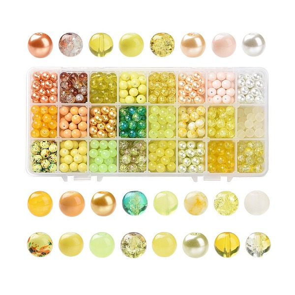PandaHall Mixed Style Glass Beads, Round, 24 Colors, Gradient Color, Yellow, 8~8.5mm, Hole: 1.3~1.6mm, about 27~30pcs/compartment...
PandaHall Mixed Style Glass Beads, Round, 24 Colors, Gradient Color, Yellow, 8~8.5mm, Hole: 1.3~1.6mm, about 27~30pcs/compartment...