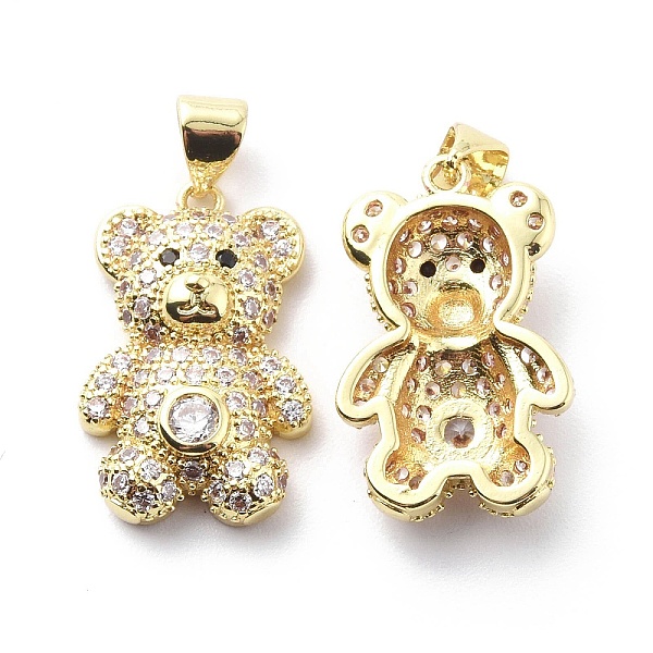 PandaHall Brass Cubic Zirconia Pendants, Bear Charm, Real 18K Gold Plated, Clear, 21.5x13.5x5.5mm, Hole: 3.5x4.5mm Brass+Cubic Zirconia Bear...
PandaHall Brass Cubic Zirconia Pendants, Bear Charm, Real 18K Gold Plated, Clear, 21.5x13.5x5.5mm, Hole: 3.5x4.5mm Brass+Cubic Zirconia Bear...