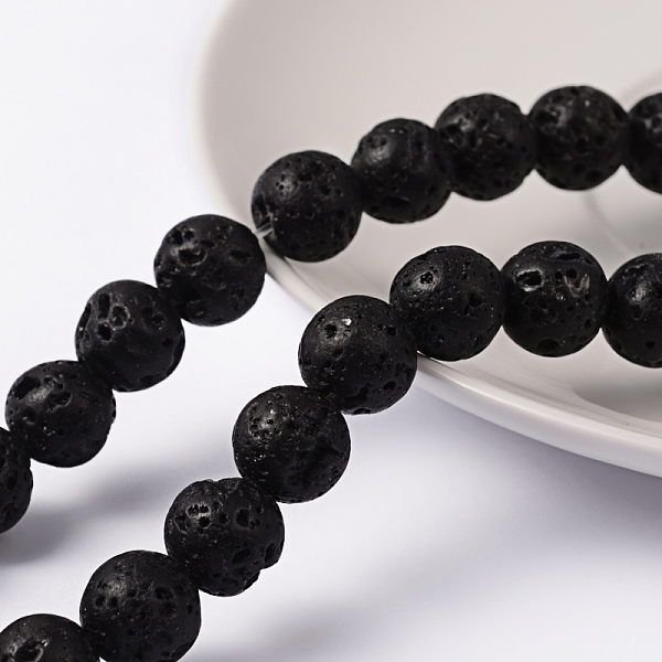 PandaHall Natural Lava Rock Beads Strands, Round, 10mm, Hole: 2mm, about 40pcs/strand, 16 inch Lava Rock Round Black
PandaHall Natural Lava Rock Beads Strands, Round, 10mm, Hole: 2mm, about 40pcs/strand, 16 inch Lava Rock Round Black
